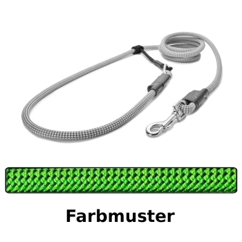 EASYLONG Hundeleine - M - 2,5m - grün mit schwarzen Punkten